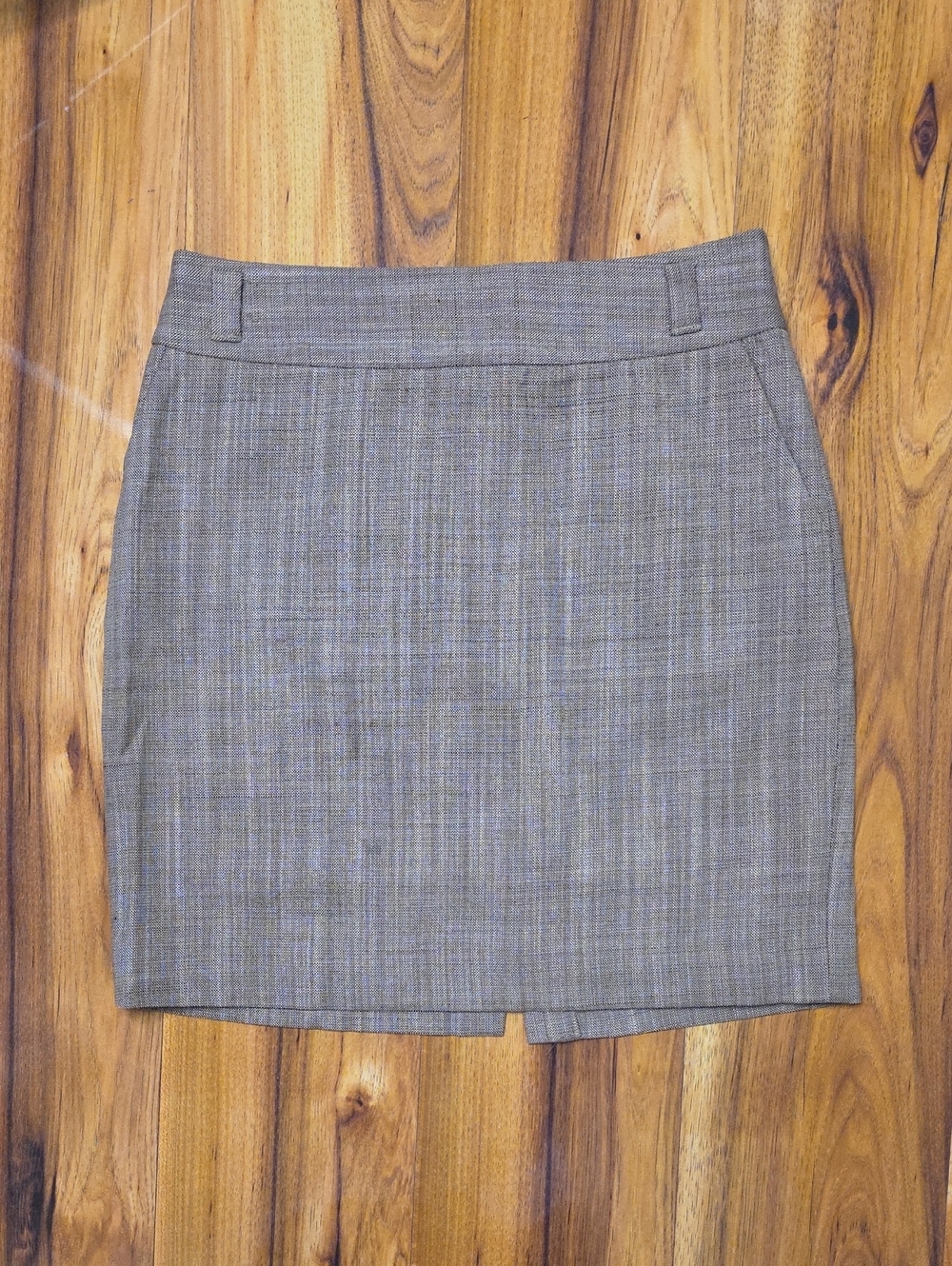 Brown & White Fitted Pencil Skirt